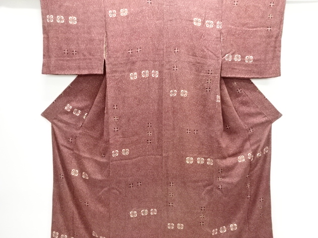 アンティーク　錦紗抽象模様着物